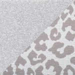 Constellation Contemporary Silver Metal Grey Leopard Fabric Bench 22 Constellation Contemporary Silver Metal Grey Leopard Fabric Bench
