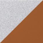 Constellation Contemporary Silver Metal and Camel Faux Leather Bench 22 Constellation Contemporary Silver Metal and Camel Faux Leather Bench