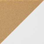 Constellation Gold Metal White Faux Leather Contemporary Bench