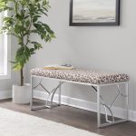 Constellation Silver Leopard Contemporary Bench Seats Two Comfortably 15 Constellation Silver Leopard Contemporary Bench Seats Two Comfortably