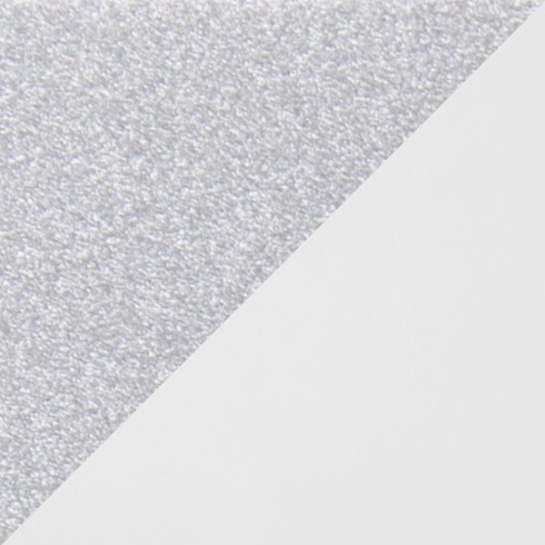 Constellation Silver Metal White Faux Leather Contemporary Bench 10