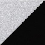 Constellation Silver Metal and Black Faux Leather Contemporary Bench 22 Constellation Silver Metal and Black Faux Leather Contemporary Bench