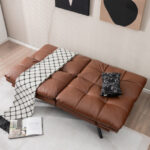Adjustable Memory Foam Futon Sofa Bed with Armrest Options