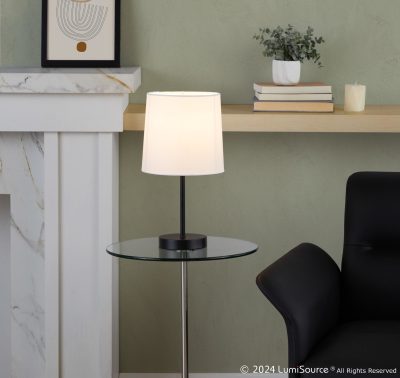 Cooper 16 Contemporary Black Metal Accent Lamps (Set of 2)