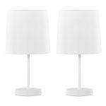 Cooper 16 Contemporary White Metal Accent Lamps (Set of 2) 8 Cooper 16 Contemporary White Metal Accent Lamps (Set of 2)
