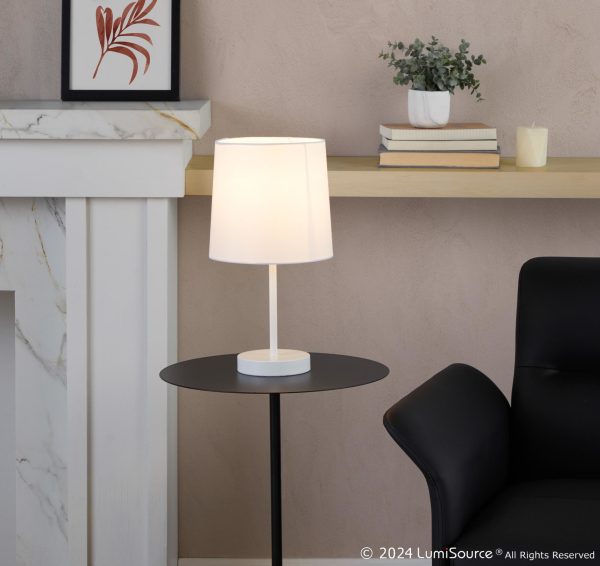Cooper 16 Contemporary White Metal Accent Lamps Set of 2