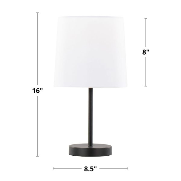 Cooper Contemporary Grey Metal Accent Lamp Set of 2 4