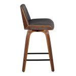 Corazza 24 Mid-Century Modern Charcoal Swivel Counter Stools (Set of 2) 19 Corazza 24 Mid-Century Modern Charcoal Swivel Counter Stools (Set of 2)