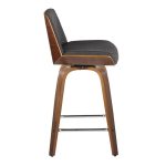 Corazza 24 Mid-Century Modern Swivel Counter Stool Pair (Set of 2)