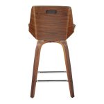 Corazza 24 Mid-Century Modern Swivel Counter Stool Pair (Set of 2)