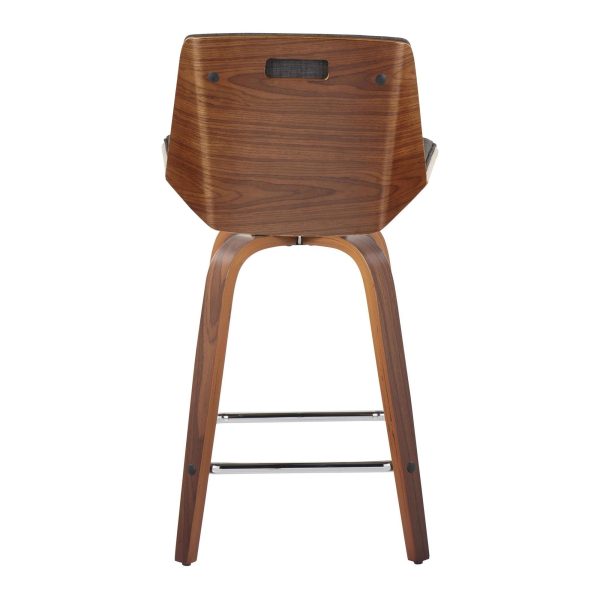 Corazza 24 Mid Century Modern Swivel Counter Stool Pair Set of 2 8