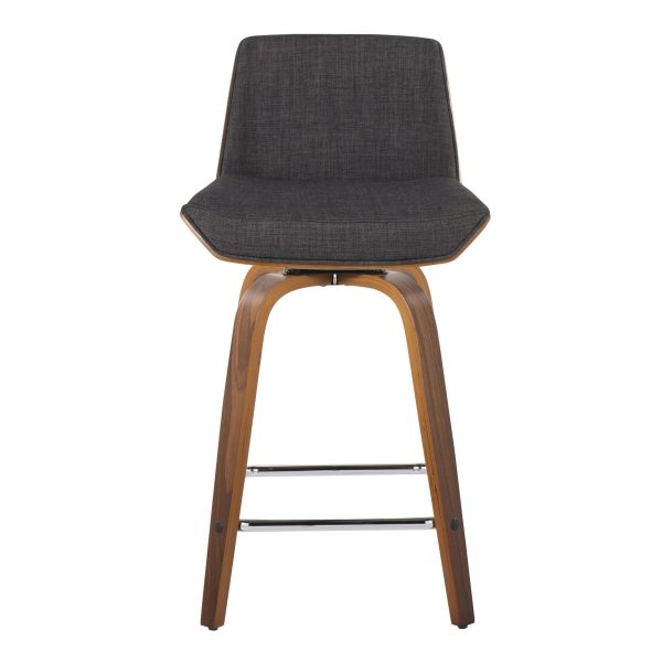Corazza 24 Mid Century Modern Swivel Counter Stool Pair Set of 2 9