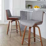 Corazza 24 Mid-Century Modern Swivel Counter Stool (Set of 2)