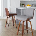 Corazza 24 Mid-Century Modern Swivel Counter Stool (Set of 2)