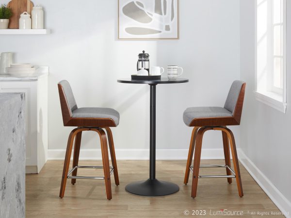 Corazza 24 Mid Century Modern Swivel Counter Stool Set of 2 2