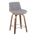 Corazza 24 Mid-Century Modern Swivel Counter Stool (Set of 2)