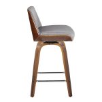 Corazza 24 Mid-Century Modern Swivel Counter Stool (Set of 2)