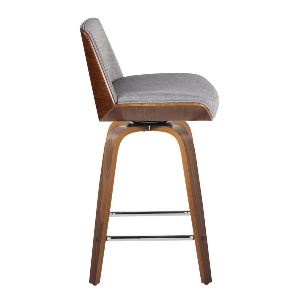 Corazza 24 Mid Century Modern Swivel Counter Stool Set of 2 6