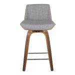 Corazza 24 Mid-Century Modern Swivel Counter Stool (Set of 2)
