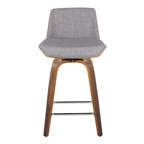 Corazza 24 Mid Century Modern Swivel Counter Stool Set of 2 9