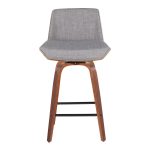 Corazza 26-Inch Light Grey Mid-Century Swivel Counter Stools (Set of 2) 18 Corazza 26-Inch Light Grey Mid-Century Swivel Counter Stools (Set of 2)