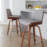 Corazza 26-Inch Mid-Century Modern Light Grey Swivel Counter Stools (Set of 2) 12 Corazza 26-Inch Mid-Century Modern Light Grey Swivel Counter Stools (Set of 2)