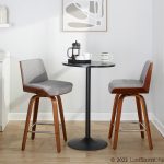 Corazza 26-Inch Mid-Century Modern Light Grey Swivel Counter Stools (Set of 2) 14 Corazza 26-Inch Mid-Century Modern Light Grey Swivel Counter Stools (Set of 2)