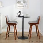 Corazza 26-Inch Mid-Century Modern Light Grey Swivel Counter Stools (Set of 2) 15 Corazza 26-Inch Mid-Century Modern Light Grey Swivel Counter Stools (Set of 2)
