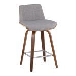 Corazza 26-Inch Mid-Century Modern Light Grey Swivel Counter Stools (Set of 2) 17 Corazza 26-Inch Mid-Century Modern Light Grey Swivel Counter Stools (Set of 2)