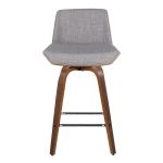 Corazza 26-Inch Mid-Century Modern Light Grey Swivel Counter Stools (Set of 2) 21 Corazza 26-Inch Mid-Century Modern Light Grey Swivel Counter Stools (Set of 2)