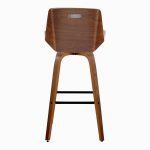 Corazza 30 Mid-Century Modern Walnut and Grey Barstool (Set of 2) 21 Corazza 30 Mid-Century Modern Walnut and Grey Barstool (Set of 2)