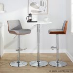 Corazza Light Grey Mid-Century Modern Swivel Barstool (Set of 2) 13 Corazza Light Grey Mid-Century Modern Swivel Barstool (Set of 2)
