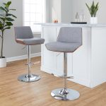 Corazza Light Grey Mid-Century Modern Swivel Barstool (Set of 2) 12 Corazza Light Grey Mid-Century Modern Swivel Barstool (Set of 2)