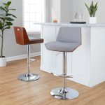 Corazza Light Grey Mid-Century Modern Swivel Barstool (Set of 2) 14 Corazza Light Grey Mid-Century Modern Swivel Barstool (Set of 2)