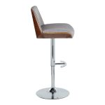Corazza Light Grey Mid-Century Modern Swivel Barstool (Set of 2) 17 Corazza Light Grey Mid-Century Modern Swivel Barstool (Set of 2)