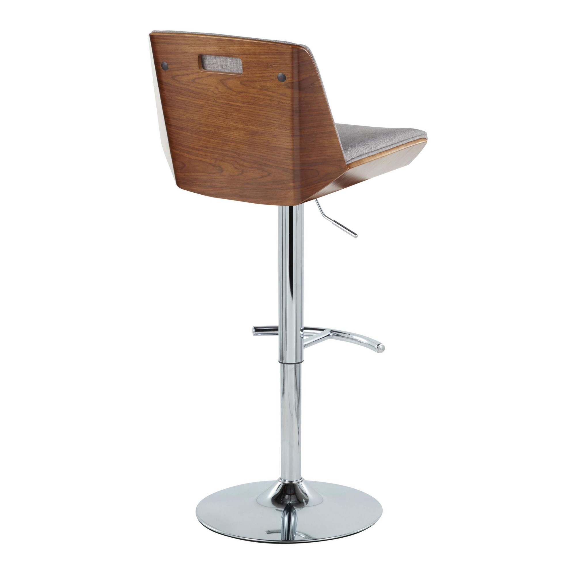 Corazza Light Grey Mid-Century Modern Swivel Barstool (Set of 2) 7 Corazza Light Grey Mid-Century Modern Swivel Barstool (Set of 2) - Image 7