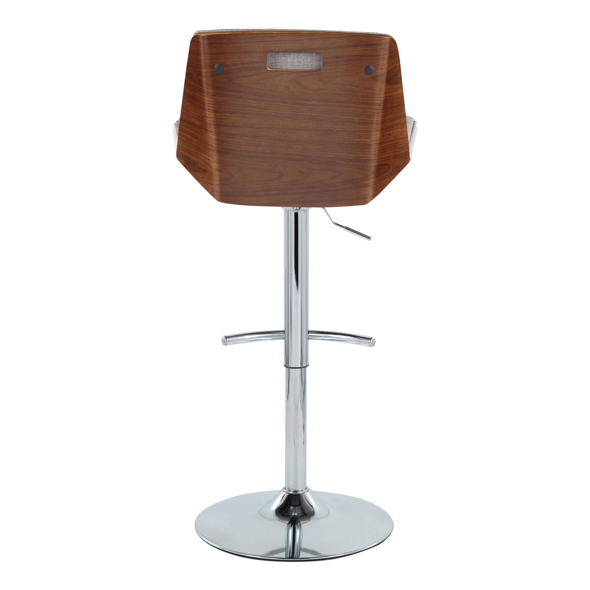 Corazza Light Grey Mid-Century Modern Swivel Barstool (Set of 2) 8 Corazza Light Grey Mid-Century Modern Swivel Barstool (Set of 2) - Image 8