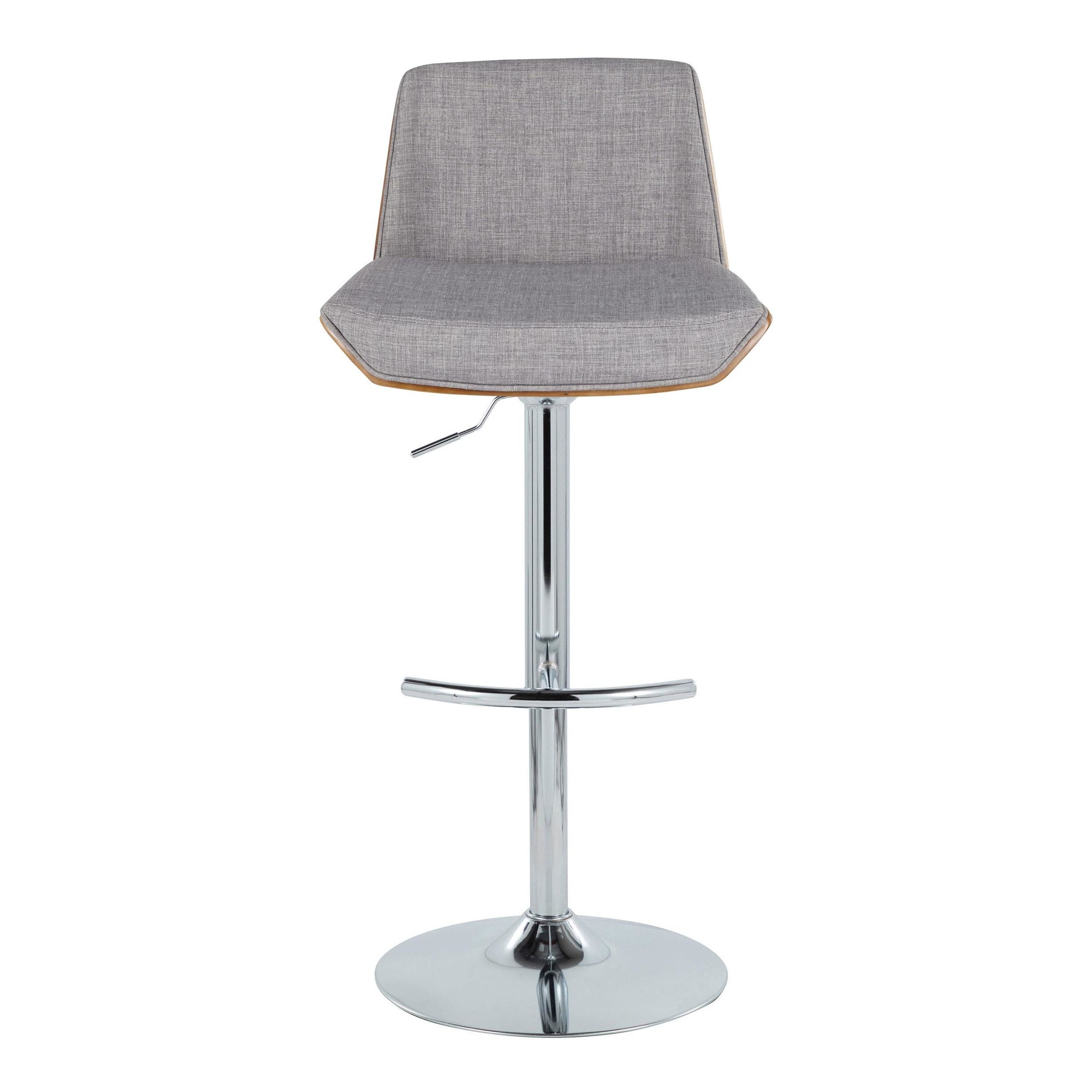 Corazza Light Grey Mid-Century Modern Swivel Barstool (Set of 2) 9 Corazza Light Grey Mid-Century Modern Swivel Barstool (Set of 2) - Image 9