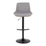 Corazza Mid-Century Modern Swivel Barstool Black/Walnut/Grey (Set of 2) 20 Corazza Mid-Century Modern Swivel Barstool Black/Walnut/Grey (Set of 2)