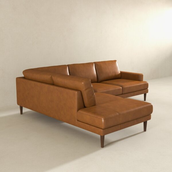 CorbinLeft FacingTanLeatherSectionalSofa 3