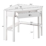 Corner Black Wooden Laptop Desk with Drawer and Shelves 54 Corner Black Wooden Laptop Desk with Drawer and Shelves