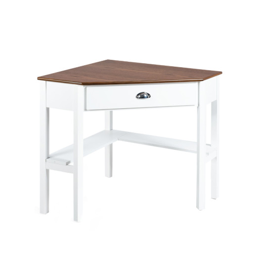 Corner Black Wooden Laptop Desk with Drawer and Shelves 31 Corner Black Wooden Laptop Desk with Drawer and Shelves - Image 31