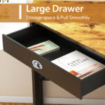 Corner Black Wooden Laptop Desk with Drawer and Shelves 84 Corner Black Wooden Laptop Desk with Drawer and Shelves