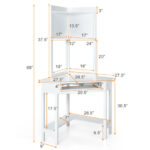 Corner Desk with Hutch, Shelves, and Space-Saving Design 26 Corner Desk with Hutch, Shelves, and Space-Saving Design