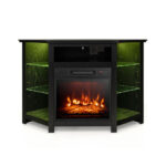 Corner Fireplace TV Stand with LED Lights and Smart Control