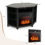 Corner Fireplace TV Stand with LED Lights and Smart Control