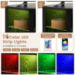 Corner Fireplace TV Stand with LED Lights and Smart Control