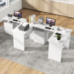 Corner-Fit L-Shaped Desk with Drawers and Cable Management 27 Corner-Fit L-Shaped Desk with Drawers and Cable Management