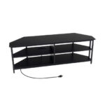 Corner TV Stand with Charging Station for TVs up to 65 Inches