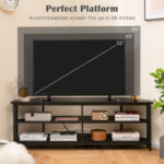 Corner TV Stand with Charging Station for TVs up to 65 Inches